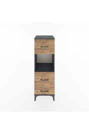 Hyperion Dolap Tek Raflı 3 Çekmeceli 44x44x134 Antrasit-Çam