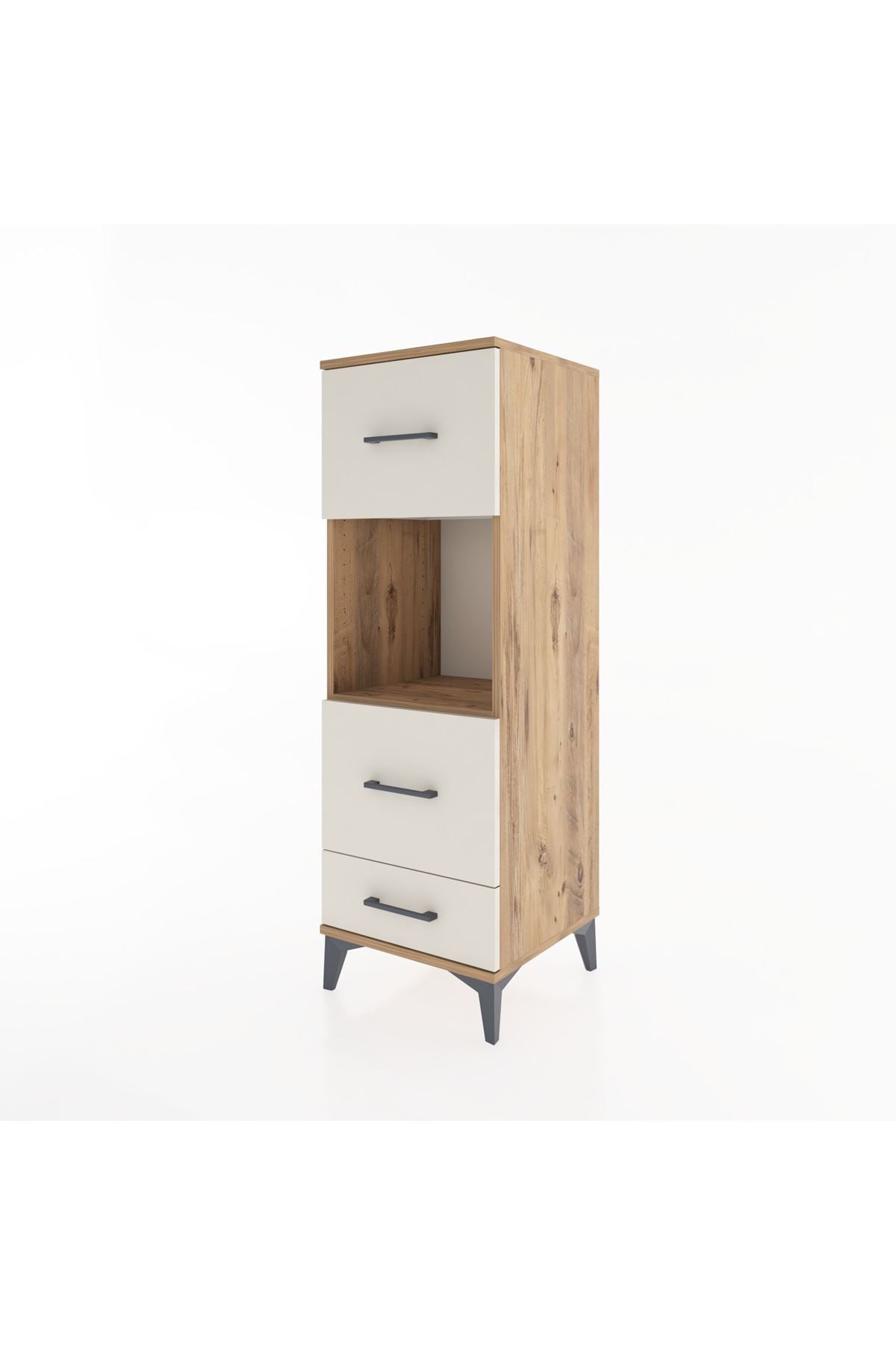 Hyperion Dolap Tek Raflı 3 Çekmeceli 44x44x134 - S49M039V7B