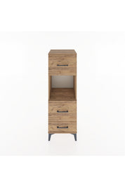 Hyperion Dolap Tek Raflı 3 Çekmeceli 44x44x134 Çam-Çam