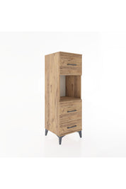 Hyperion Dolap Tek Raflı 3 Çekmeceli 44x44x134 Çam-Çam
