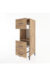 Hyperion Dolap Tek Raflı 3 Çekmeceli 44x44x134 Çam-Çam