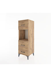 Hyperion Dolap Tek Raflı 3 Çekmeceli 44x44x134 Çam-Çam
