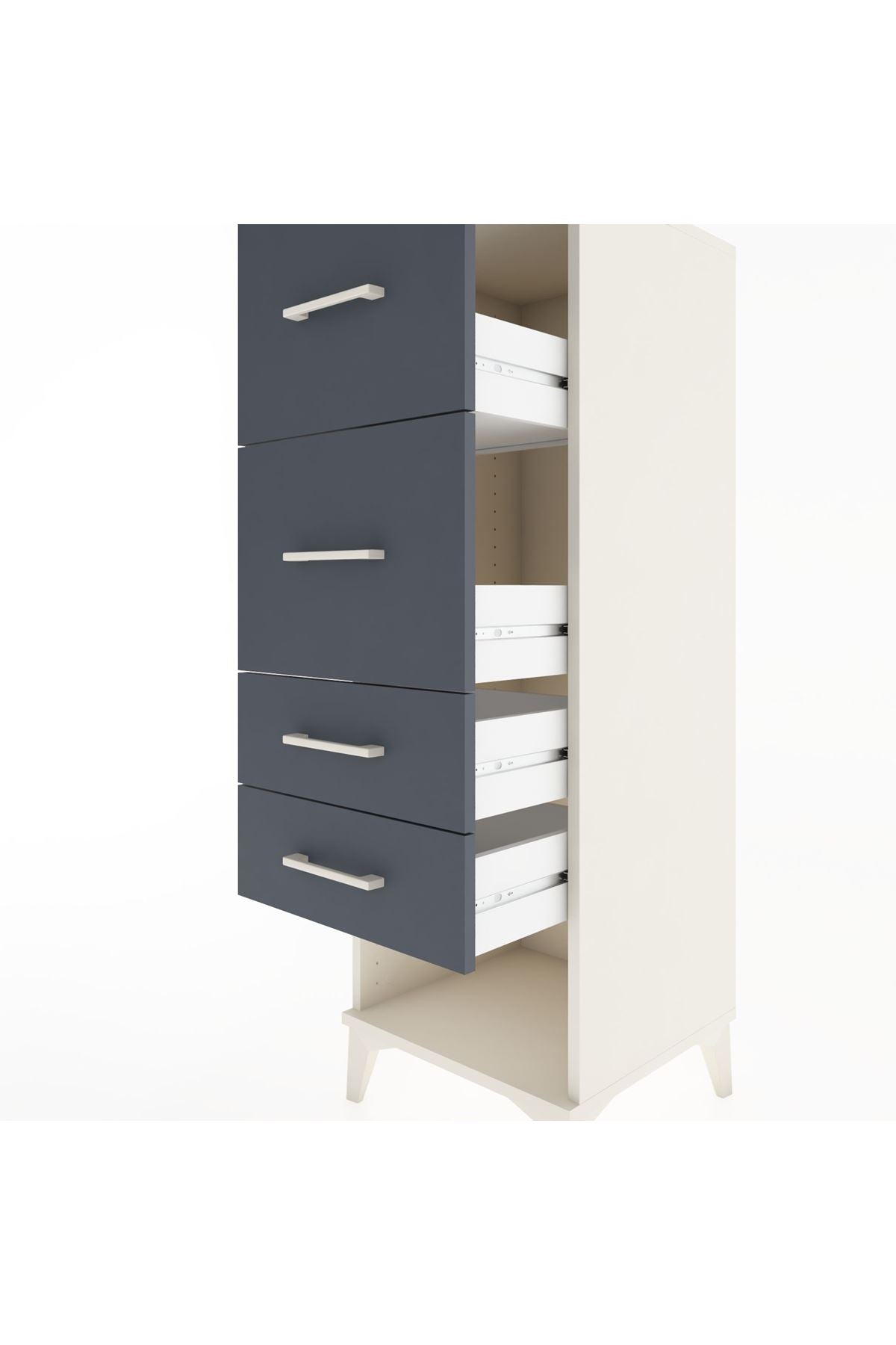 Hyperion Dolap 4 Çekmeceli 44x44x134 Aytaşı-Antrasit