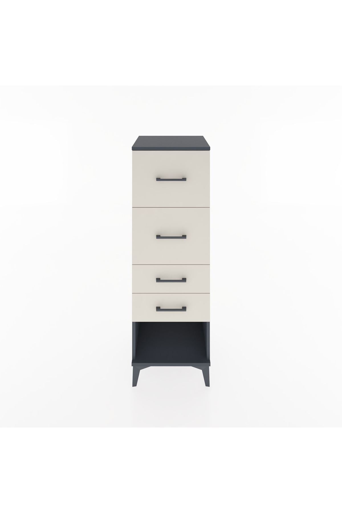 Hyperion Dolap 4 Çekmeceli 44x44x134 Antrasit-Aytaşı