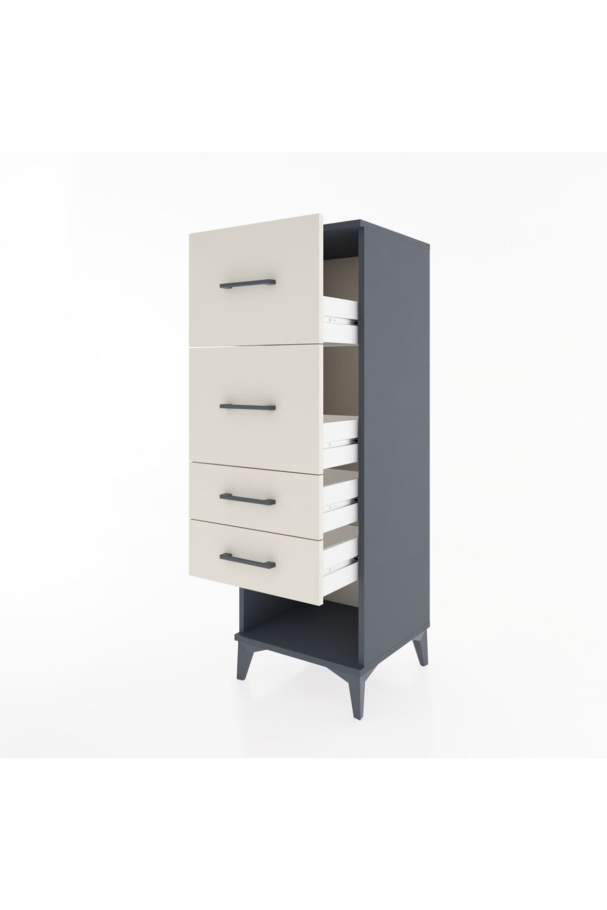 Hyperion Dolap 4 Çekmeceli 44x44x134 Antrasit-Aytaşı