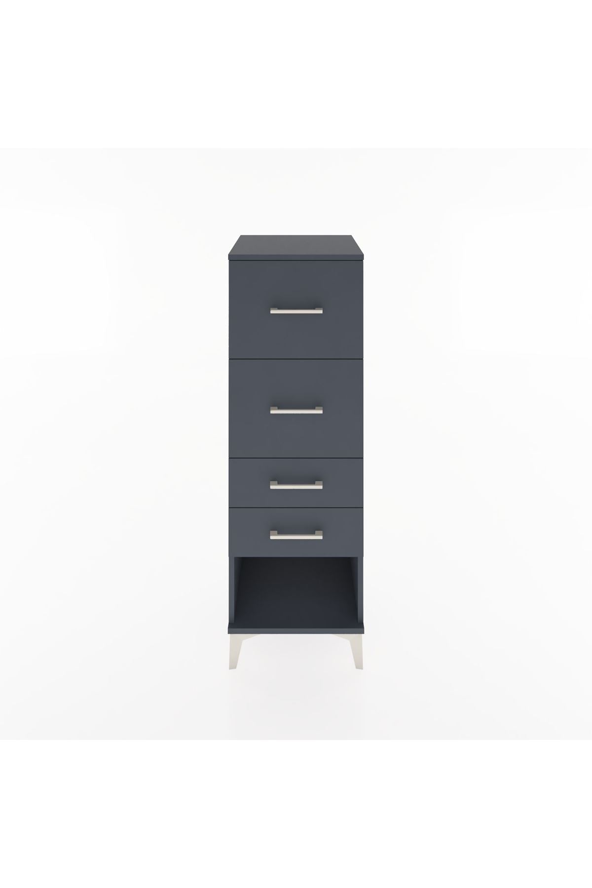 Hyperion Dolap 4 Çekmeceli 44x44x134 Antrasit-Antrasit