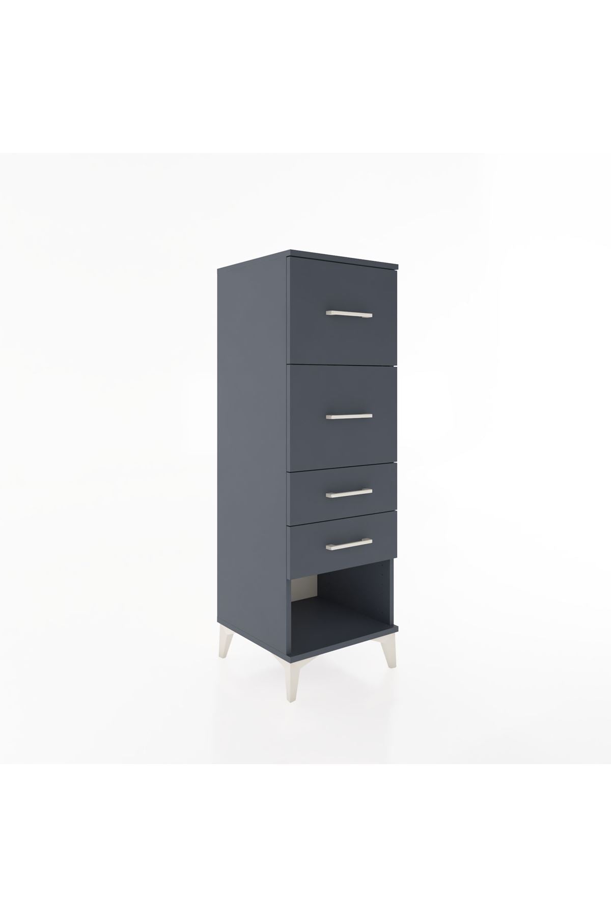 Hyperion Dolap 4 Çekmeceli 44x44x134 Antrasit-Antrasit