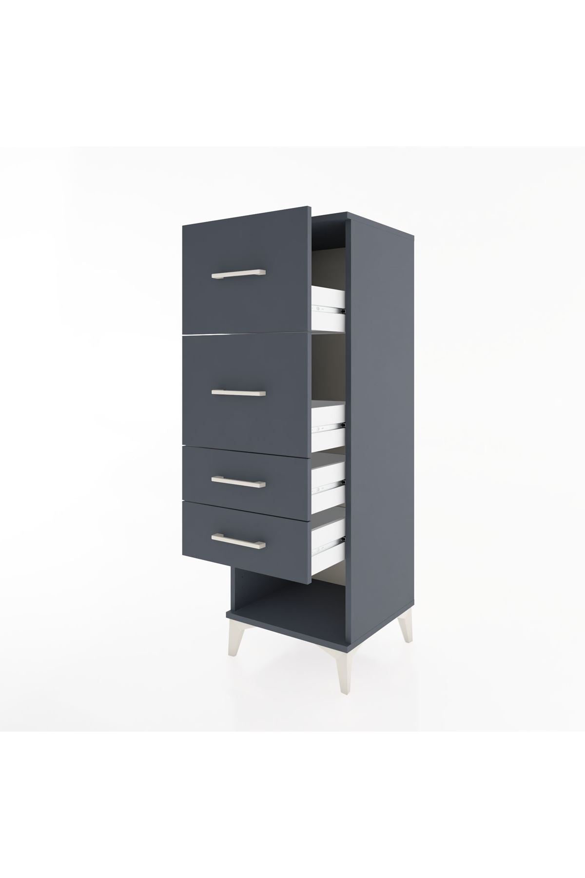 Hyperion Dolap 4 Çekmeceli 44x44x134 Antrasit-Antrasit