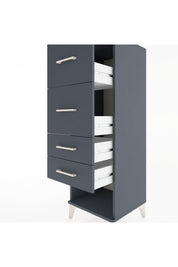 Hyperion Dolap 4 Çekmeceli 44x44x134 Antrasit-Antrasit