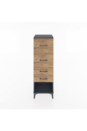 Hyperion Dolap 4 Çekmeceli 44x44x134 Antrasit-Çam