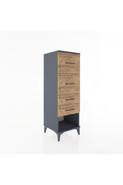 Hyperion Dolap 4 Çekmeceli 44x44x134 Antrasit-Çam