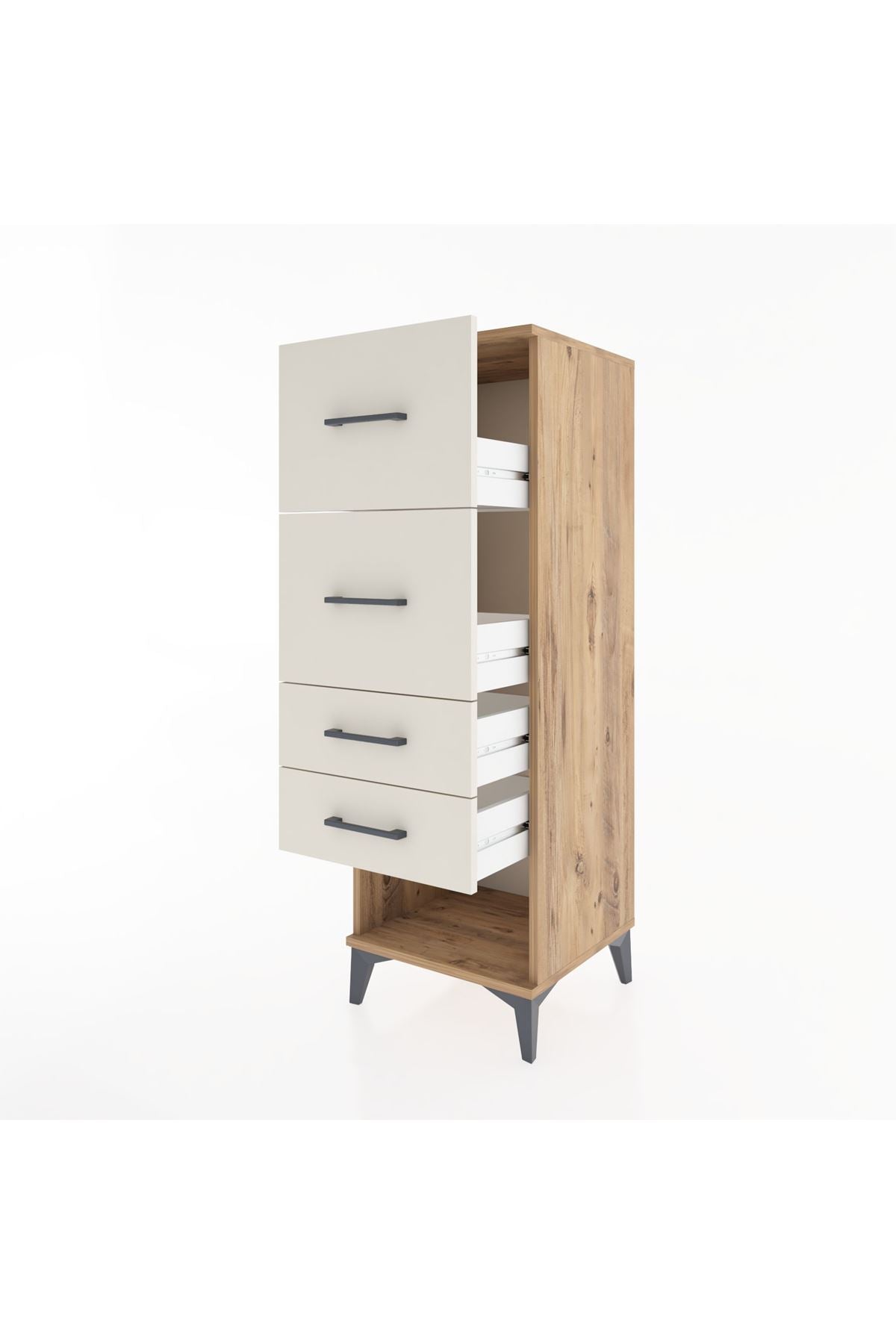 Hyperion Dolap 4 Çekmeceli 44x44x134 Çam-Aytaşı