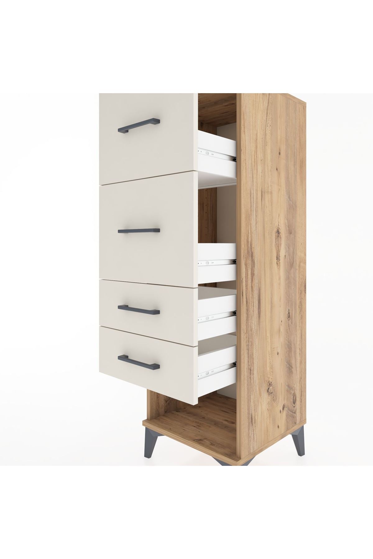 Hyperion Dolap 4 Çekmeceli 44x44x134 Çam-Aytaşı