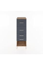 Hyperion Dolap 4 Çekmeceli 44x44x134 Çam-Antrasit