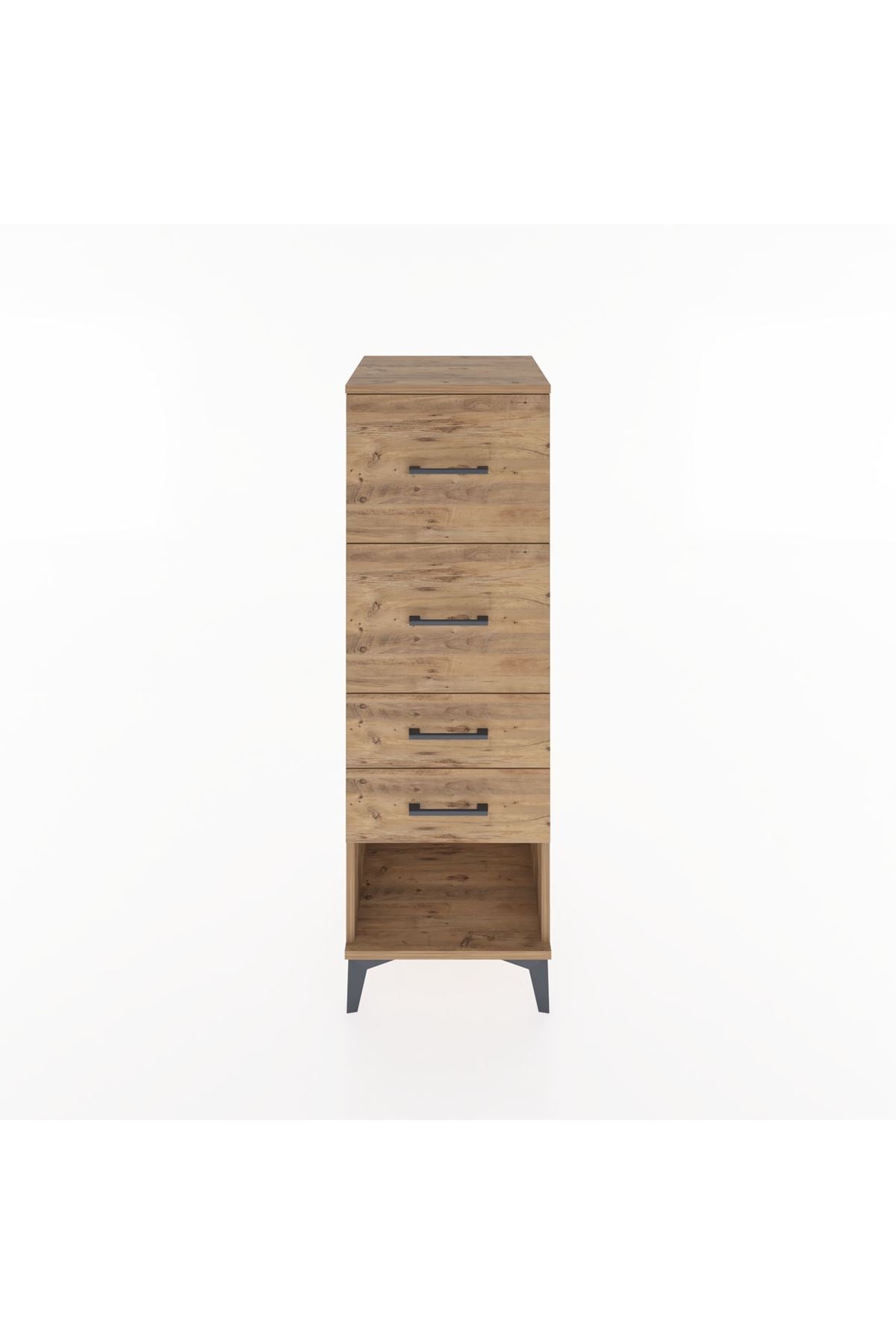 Hyperion Dolap 4 Çekmeceli 44x44x134 Çam-Çam