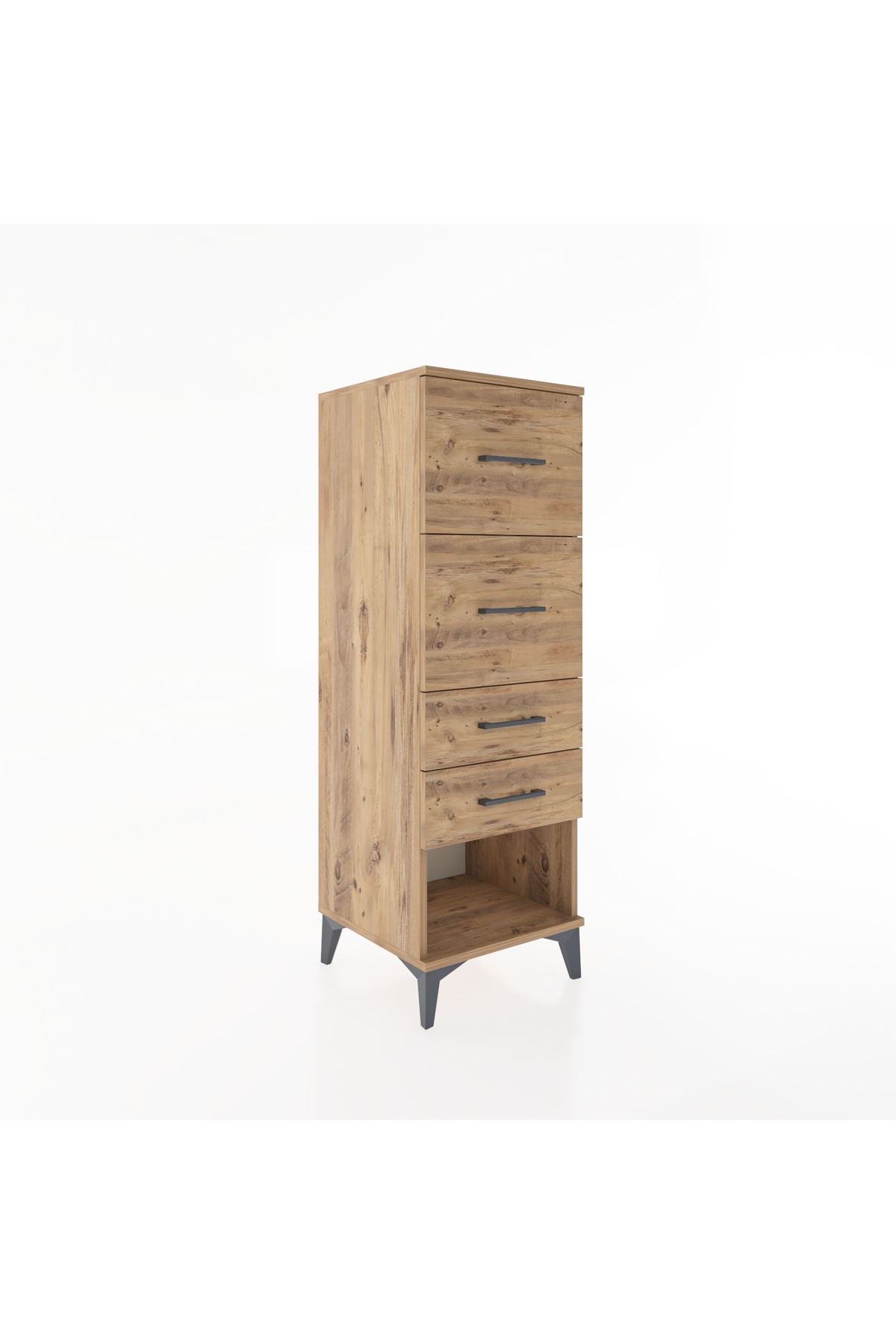 Hyperion Dolap 4 Çekmeceli 44x44x134 Çam-Çam