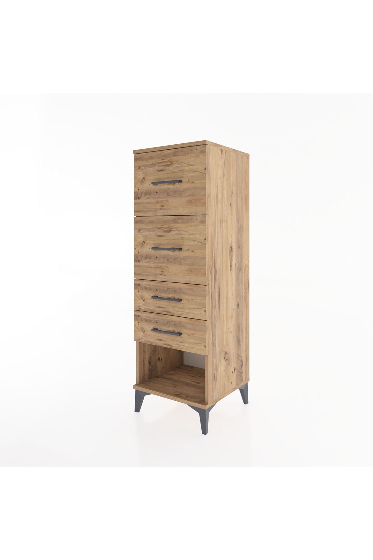 Hyperion Dolap 4 Çekmeceli 44x44x134 Çam-Çam