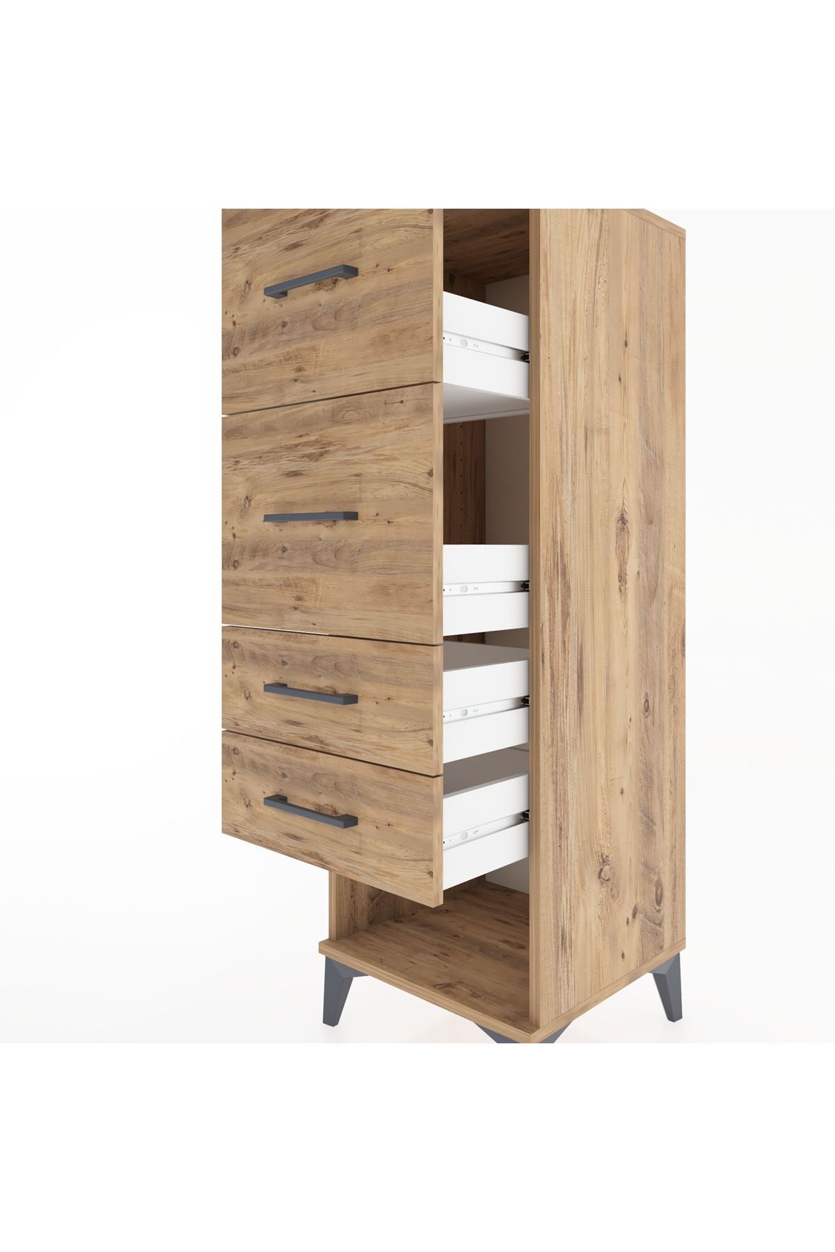 Hyperion Dolap 4 Çekmeceli 44x44x134 Çam-Çam