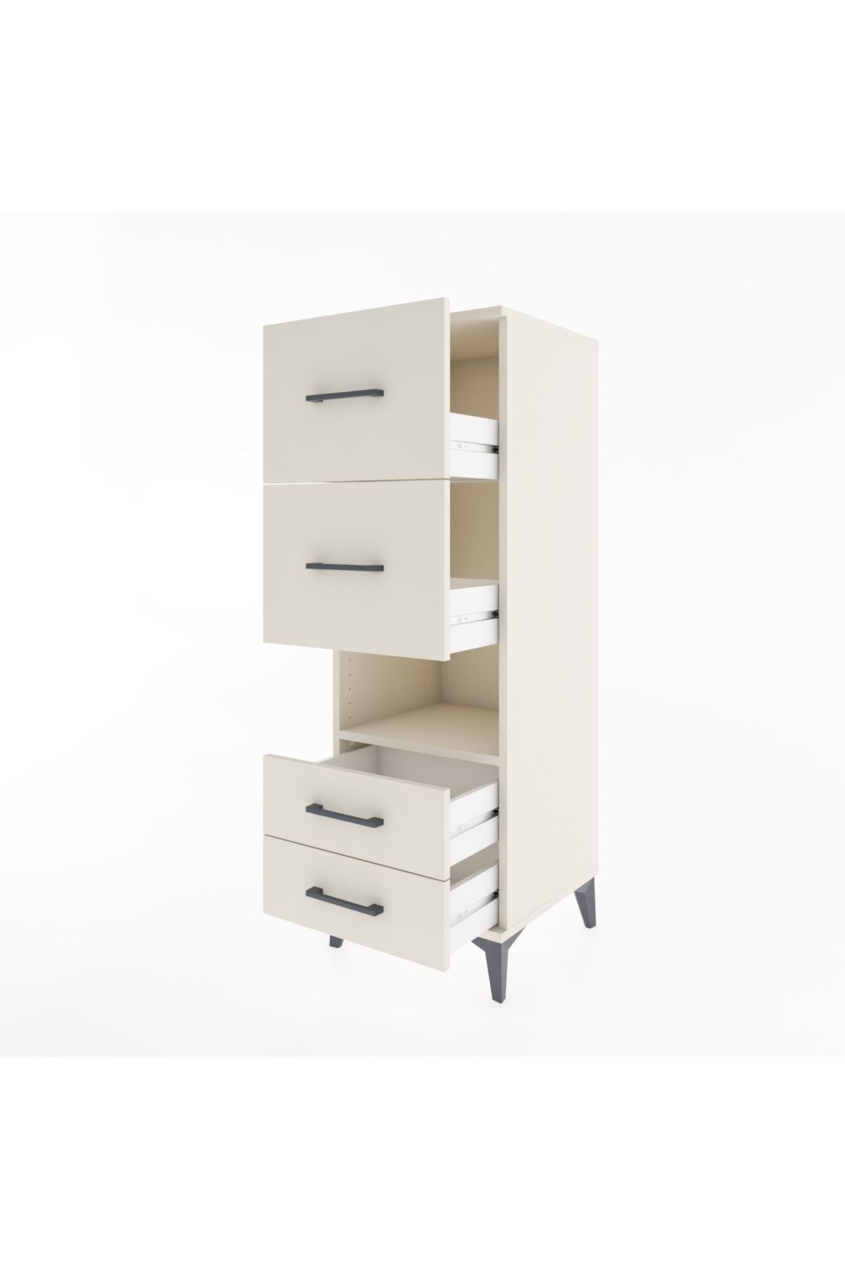 Hyperion Dolap Tek Raflı 4 Çekmeceli 44x44x134 Aytaşı-Aytaşı