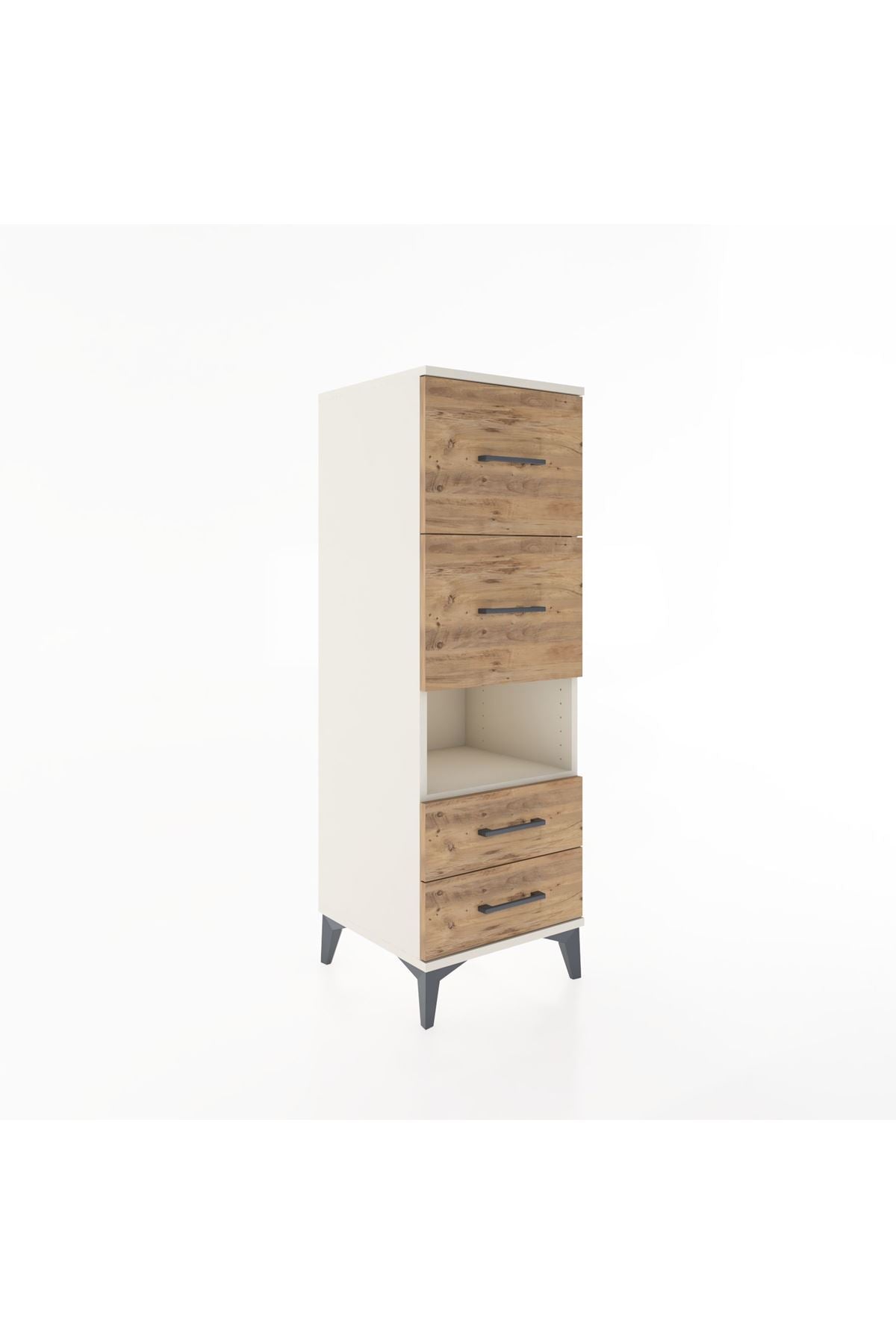 Hyperion Dolap Tek Raflı 4 Çekmeceli 44x44x134 Aytaşı-Çam