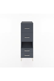 Hyperion Dolap Tek Raflı 4 Çekmeceli 44x44x134 Antrasit-Antrasit