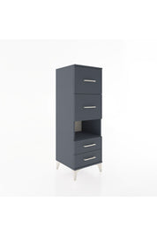 Hyperion Dolap Tek Raflı 4 Çekmeceli 44x44x134 Antrasit-Antrasit
