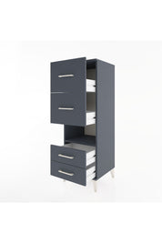 Hyperion Dolap Tek Raflı 4 Çekmeceli 44x44x134 Antrasit-Antrasit