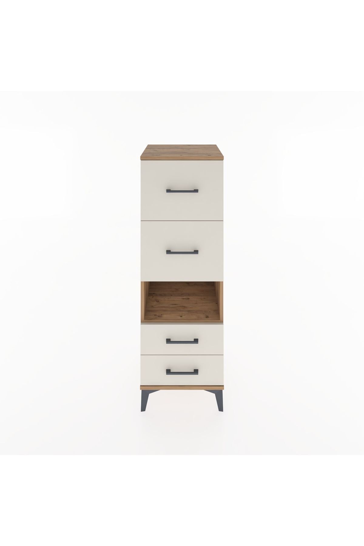 Hyperion Dolap Tek Raflı 4 Çekmeceli 44x44x134 Çam-Aytaşı