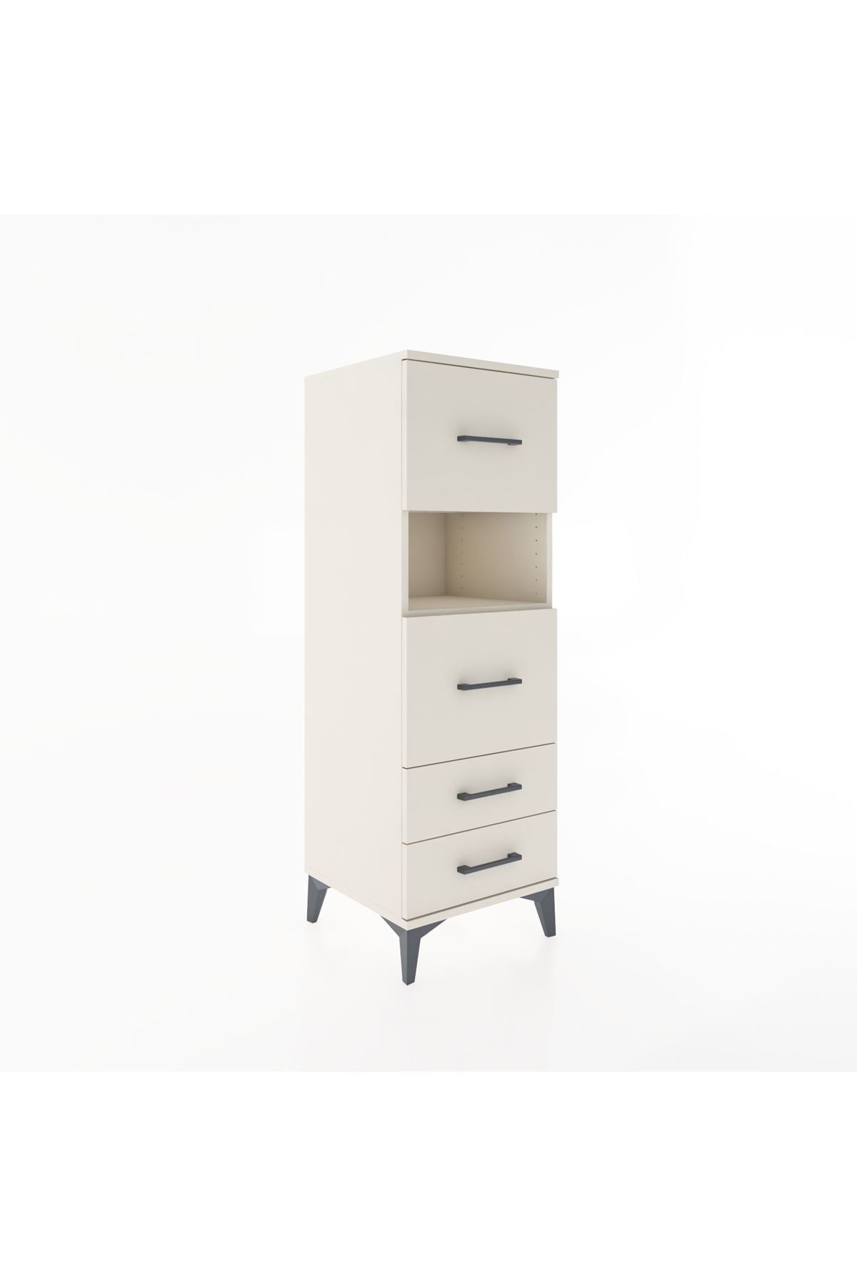 Hyperion Dolap Tek Raflı 4 Çekmeceli 44x44x134 Aytaşı-Aytaşı