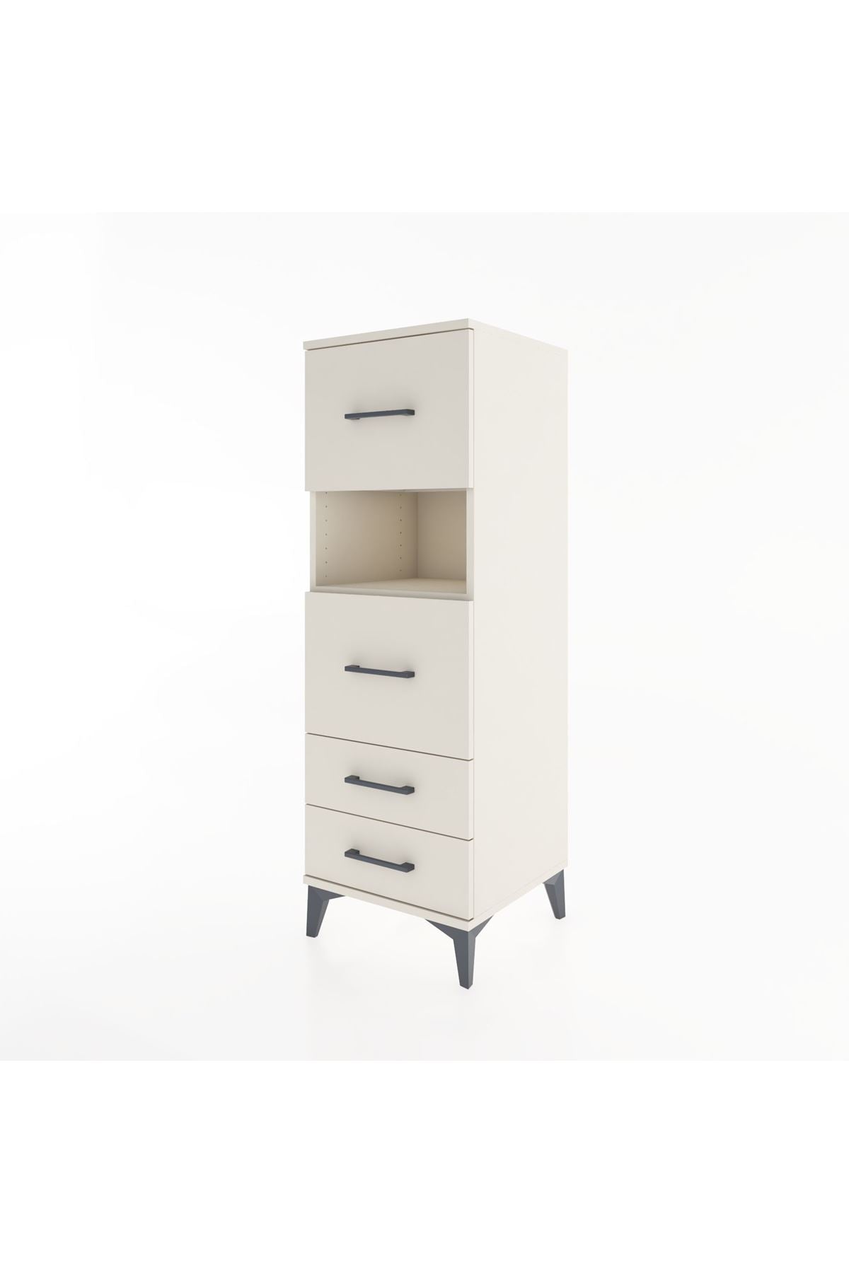 Hyperion Dolap Tek Raflı 4 Çekmeceli 44x44x134 Aytaşı-Aytaşı