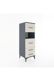 Hyperion Dolap Tek Raflı 4 Çekmeceli 44x44x134 Antrasit-Aytaşı