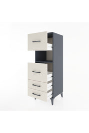 Hyperion Dolap Tek Raflı 4 Çekmeceli 44x44x134 Antrasit-Aytaşı