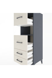 Hyperion Dolap Tek Raflı 4 Çekmeceli 44x44x134 Antrasit-Aytaşı