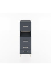 Hyperion Dolap Tek Raflı 4 Çekmeceli 44x44x134 Antrasit-Antrasit