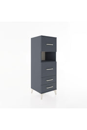 Hyperion Dolap Tek Raflı 4 Çekmeceli 44x44x134 Antrasit-Antrasit