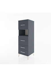 Hyperion Dolap Tek Raflı 4 Çekmeceli 44x44x134 Antrasit-Antrasit