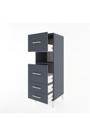 Hyperion Dolap Tek Raflı 4 Çekmeceli 44x44x134 Antrasit-Antrasit