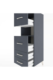 Hyperion Dolap Tek Raflı 4 Çekmeceli 44x44x134 Antrasit-Antrasit