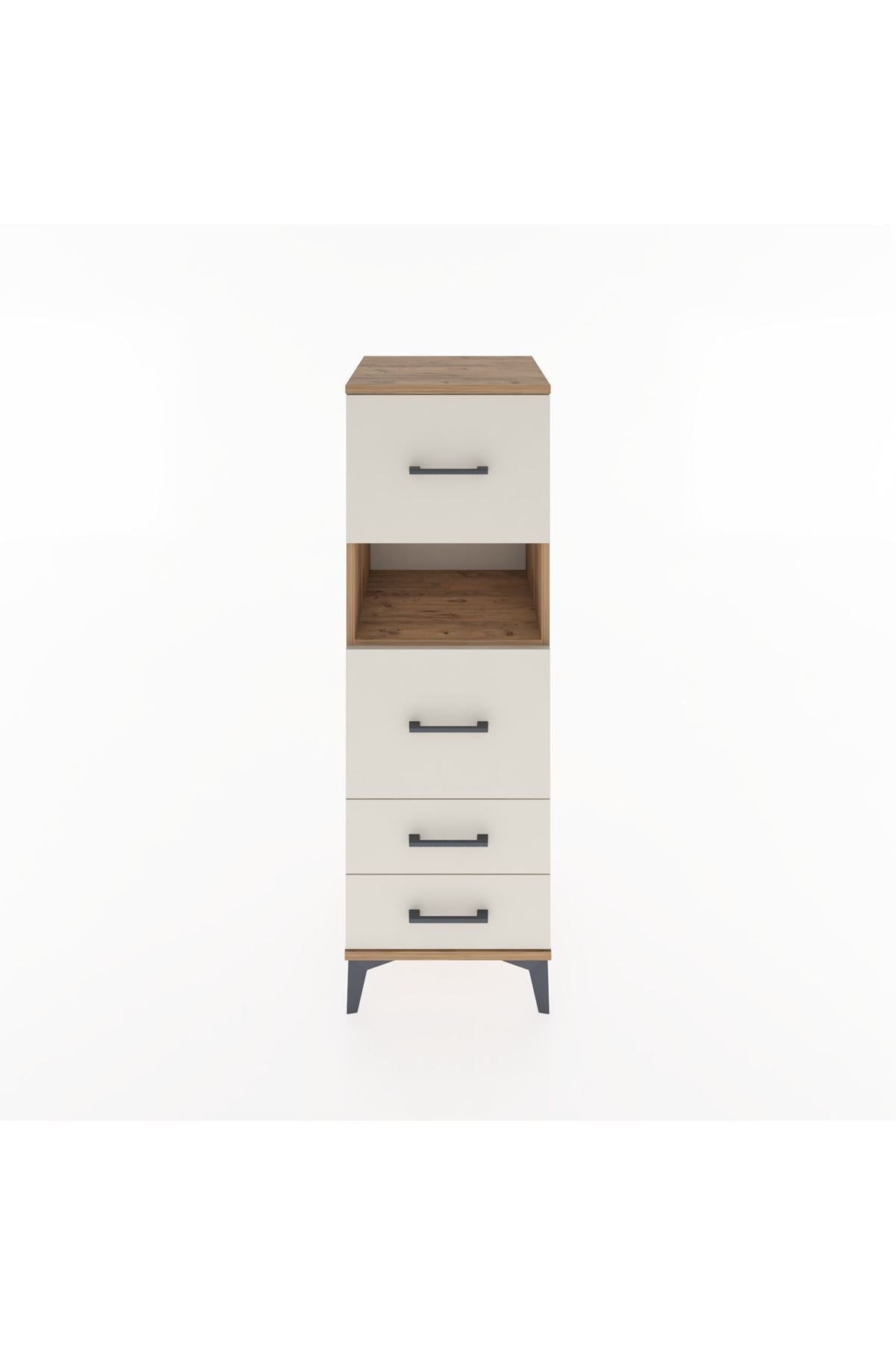 Hyperion Dolap Tek Raflı 4 Çekmeceli 44x44x134 Çam-Aytaşı