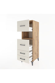Hyperion Dolap Tek Raflı 4 Çekmeceli 44x44x134 Çam-Aytaşı