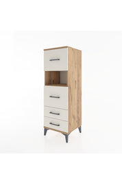 Hyperion Dolap Tek Raflı 4 Çekmeceli 44x44x134 Çam-Aytaşı