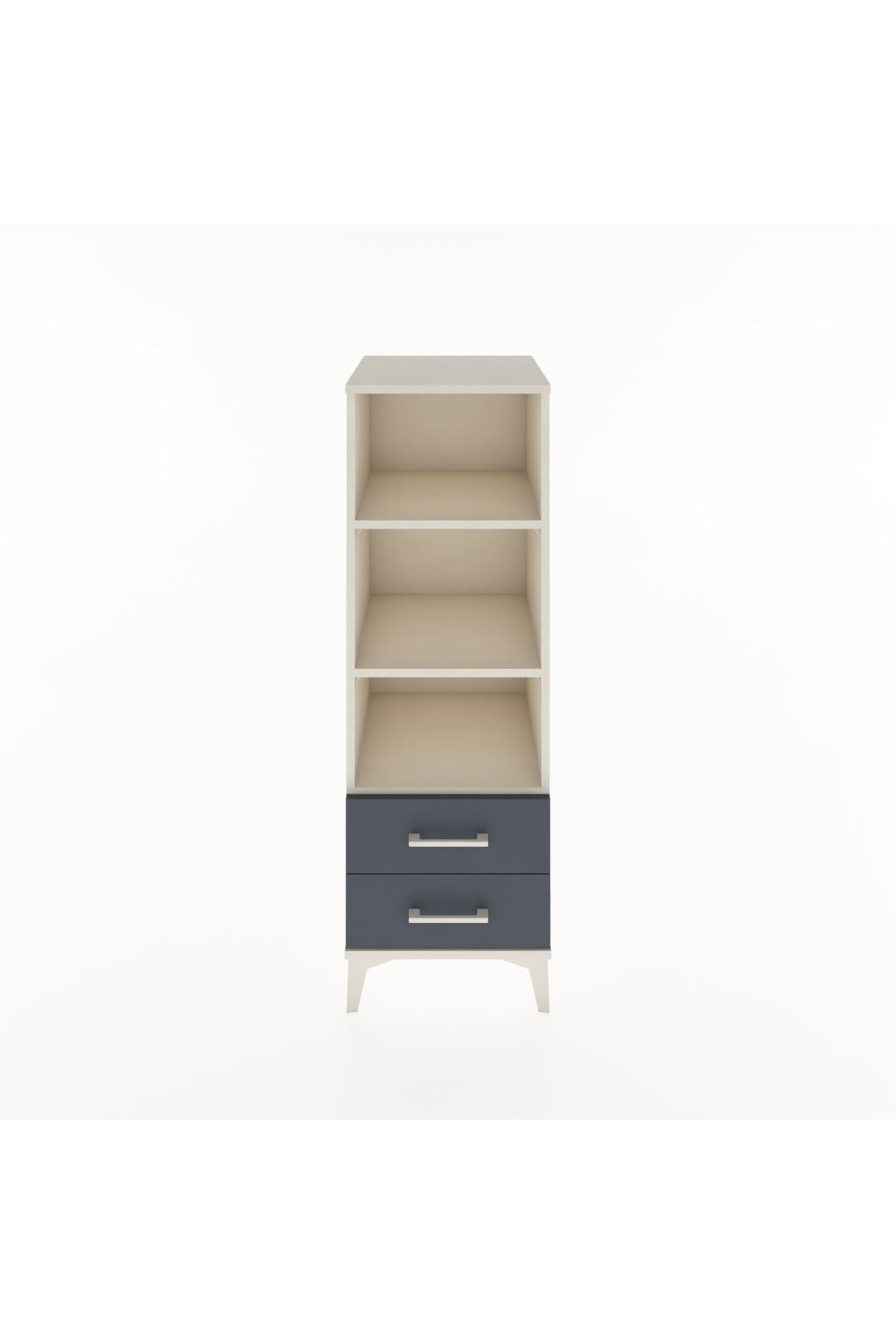 Hyperion Dolap 3 Raflı 2 Çekmeceli 44x44x134 Aytaşı-Antrasit