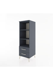 Hyperion Dolap 3 Raflı 2 Çekmeceli 44x44x134 Antrasit-Antrasit