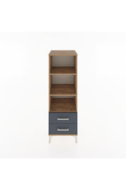 Hyperion Dolap 3 Raflı 2 Çekmeceli 44x44x134 Çam-Antrasit