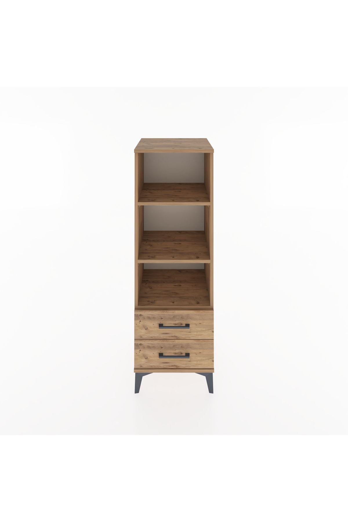 Hyperion Dolap 3 Raflı 2 Çekmeceli 44x44x134 Çam-Çam