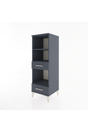 Hyperion Dolap 3 Raflı 2 Çekmeceli 44x44x134 Antrasit-Antrasit