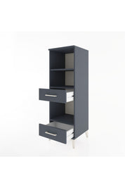 Hyperion Dolap 3 Raflı 2 Çekmeceli 44x44x134 Antrasit-Antrasit