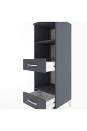 Hyperion Dolap 3 Raflı 2 Çekmeceli 44x44x134 Antrasit-Antrasit