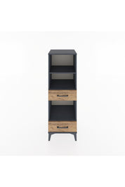 Hyperion Dolap 3 Raflı 2 Çekmeceli 44x44x134 Antrasit-Çam