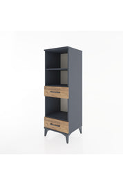 Hyperion Dolap 3 Raflı 2 Çekmeceli 44x44x134 Antrasit-Çam